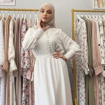 Eid Abayas za Ženske turške Obleke Muslimanskih Dubaj Abaya Kimono Maroški tam kaftan Hidžab Caftan Obleko Islamska Oblačila Modni Robe 2