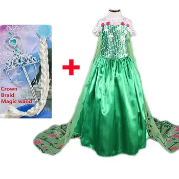 Elsa obleko dekleta kostume, vročina, sneg kraljica stranka obleko, Ana otroci oblačila elza vestidos infantis Congelados disfraz princesa ropa 0