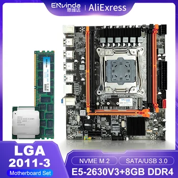 Envinda D4 matične plošče, Komplet z Xeon E5 2630V3 LGA2011-3CPU 8GB DDR4 RAM REG ECC Pomnilnik PC4 Set 0