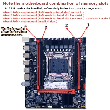 Envinda D4 matične plošče, Komplet z Xeon E5 2630V3 LGA2011-3CPU 8GB DDR4 RAM REG ECC Pomnilnik PC4 Set 1