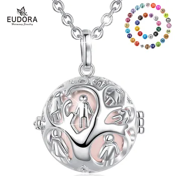 Eudora družinsko drevo locket kletko, ogrlico, Obesek, 20 mm Harmonijo žogo nosečnica ogrlice Nakit za baby & Nosečnice mama K370