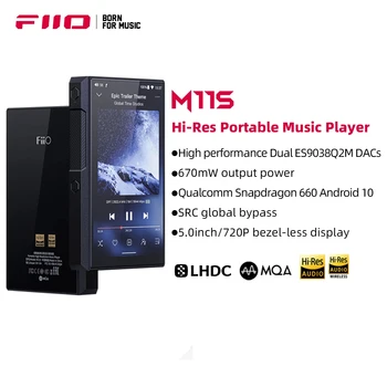 FiiO M11S M11 2022 Predvajalnik Glasbe Snapdragon 660 Dvojno ES9038Q2M Hi-Res Android 10 5.0 palčni MP3 WiFi/MQA/Bluetooth 5.0, 15H Dolžina 1