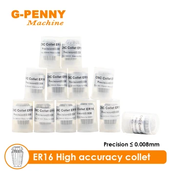 G-Penny ER16 pomlad collet chuck komplet 12 kosov Visoka natančnost natančnost 0.008 mm 1-10 mm za CNC Rezkanje Orodje, Stružnica motor vretena