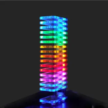 GHXAMP LED Raven Zaslon KS16 Glasbeni Spekter DIY Kompleti VU Stolp Fantasy Kristal Zvoka Stolpec Elektronskega DIY kompleti 1pc