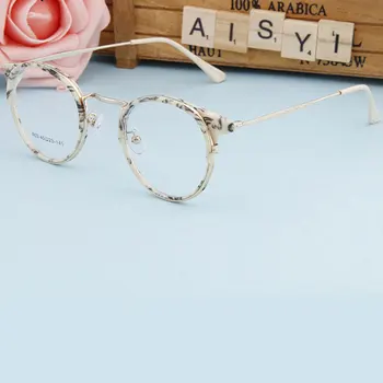 Gmei Optični Letnik Dekoracijo Optična Očala Okvir Kratkovidnost Krog Kovinski Plastični Ženske Očala Oculos De Grau Očala A803 3