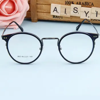 Gmei Optični Letnik Dekoracijo Optična Očala Okvir Kratkovidnost Krog Kovinski Plastični Ženske Očala Oculos De Grau Očala A803 4