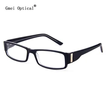 Gmei Optični Stilsko Plastičnih Pravokotne Moških Polno Platišča Očala Okvirji Black Prešitih Žensk Očala Okvir T8011