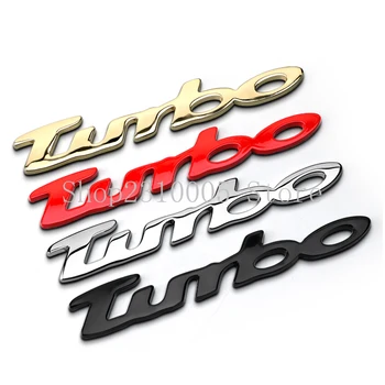 Handwritting TURBO veliko polnjenje Auto Chrome Kovinski Uspela Avto Styling Emblem Značko Zunanjost 3D Nalepke za Mitsubishi Impreza