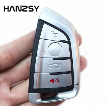HANZSY 3+1/4 Gumbi Avto ključ Fob Za BMW 1 2 7 Serija X1 X5 X6 X5M X6M F Razred Smart Remote Key lupini Primeru Zajema