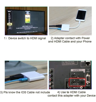 HDMI Kabel Adapter za Ločevanje TV 1080P HD Digitalni AV Adapter Pretvornik za Apple TV Istem Zaslonu za Strele HDMI Kabel 5