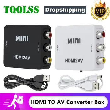 HDMI-združljiv Z AV Scaler Adapter HD Video Kompozitni Pretvornik Polje HD na RCA AV/CVSB L/R Video 1080P Podpira NTSC PAL