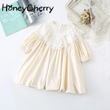 HoneyCherry Otrok Obleko Pomlad Novo Dekle Zabuhle Obleko Dekle Rojstni dan Princesa Obleko Baby Girl Obleke