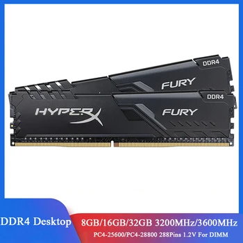 HyperX Fury Memoria RAM DDR4 32GB 8GB 16GB 3200MHz 3600MHz PC4-25600 28800 DIMM 1,2 V 288 Zatiči Namizje Pomnilnika, Intel in AMD