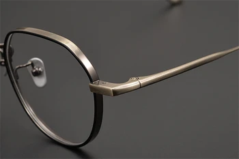 Japonska Zbirka Anti Blue Ray Krog Očal Okvir Čistega Titana Moških GMS846 Optičnih Očal Presbyopia Kratkovidnost Očala Ženske 1