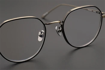 Japonska Zbirka Anti Blue Ray Krog Očal Okvir Čistega Titana Moških GMS846 Optičnih Očal Presbyopia Kratkovidnost Očala Ženske 3