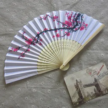 Japonski slog ljubitelj sodobne Letnik Bambusa Češnjev Cvet Tiskanja Zložljiva Ročni Poletje Dekleta Ples Močna, trpežna tudi za vsakodnevno uporabo 1