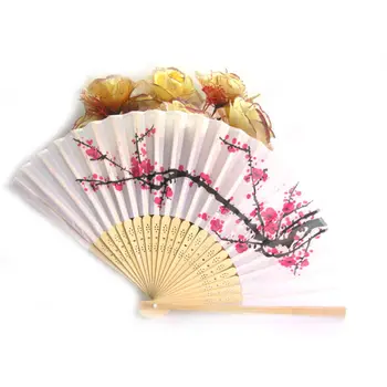 Japonski slog ljubitelj sodobne Letnik Bambusa Češnjev Cvet Tiskanja Zložljiva Ročni Poletje Dekleta Ples Močna, trpežna tudi za vsakodnevno uporabo 2
