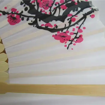 Japonski slog ljubitelj sodobne Letnik Bambusa Češnjev Cvet Tiskanja Zložljiva Ročni Poletje Dekleta Ples Močna, trpežna tudi za vsakodnevno uporabo 3