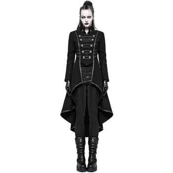 JIEZuoFang Black Srednjeveško Obleko Za Odrasle Ženske, Punk Viktorijanski Retro Kopalke Renaissance Gothic Jopičem Jakno Halloween Kostumi 1