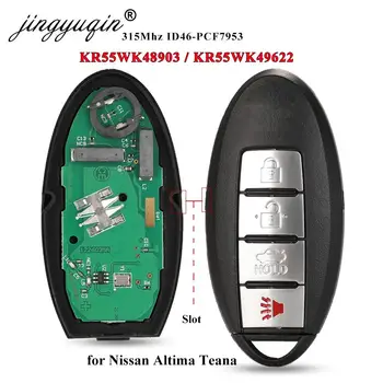 jingyuqin 315Mhz ID46 PCF7952 brez ključa Smart Avto Ključ Za Nissan Altima Teana Maxima Murano CrossCabriolet KR55WK48903 KR55WK49622 0