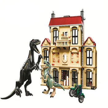 Jurassics Dinozaver 10928 10926 10925 10924 Tyrannosaurus Rex Napadov Dvorec Gradnik Opeke Igrača za Otroke, Darila