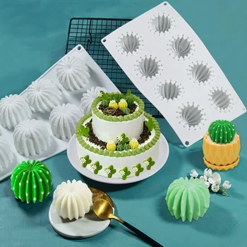 Kaktus Silikonski Torto Plesni DIY Ročno Hrana Razred Fondat Mousse Čokoladni Sveča Plesni Torto Dekoracijo Pribor Kuhinja Orodje