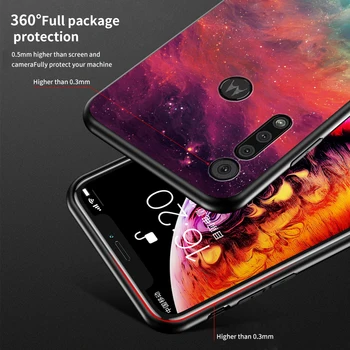 Kaljeno Steklo Telefon Kritje Za Motorolar G7 G8 Igraj Power G6 G5S E5 Plus Primeru Težko Mehko Razkošje Eno Zoom Nazaj Primerih 4
