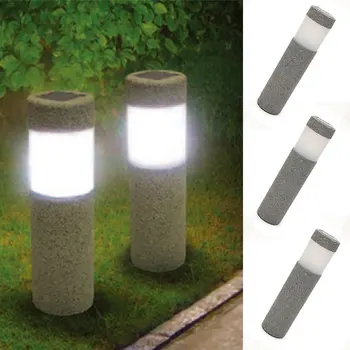 Kamen Sončna Trata Bele LED Luči Vrt Dekoracijo Moč Stebru na Dvorišču