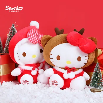 kawaii Božično Darilo Hello Kitty Sanrios Risank Anime Lutka Plišastih Lutka Plišastih Igrač Lutka Za Pošiljanje Dekleta Otroke Darila