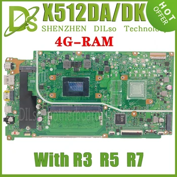KEFU X512DA Prenosni računalnik z Matično ploščo Za Asus VIVOBOOK F512DA X512D X712DA X512DK Mainboard 4G-RAM R3-3200 V5-3500 R7-3700U 100% Test