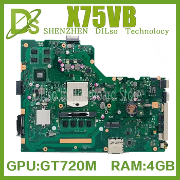 KEFU X75VB Zvezek Mainboard Za ASUS X75V X75VC X75VB X75 Prenosni računalnik z Matično ploščo 4 GB-RAM GT610M/GT720M Podporo i3 i5 100% test ok