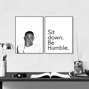Kendrick Lamar Pokončni Plakat, Hip Hop Rap Wall Art Platno Slikarstvo Rap Besedil, Navdihujočih Citatov Sliko Doma Dekor Spalnica 3