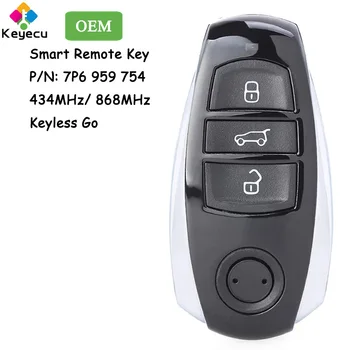 KEYECU OEM brez ključa Pojdi Smart Remote Avto Ključ Fob 3 Gumbi 434MHz 868MHz za Volkswagen Touareg 2011 2012 2013 2014 2015 2016 2017