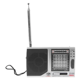 KK-9803 FM/MW/SW1-8 Polno 10 Band Hi-Občutljivost Radijski Sprejemnik Z Zložljivo Kickstand