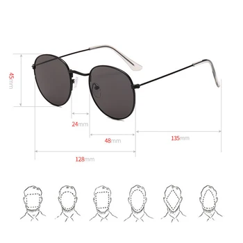 Klasična Majhen Okvir Okrogla Sončna Očala Ženske/Moške Blagovne Znamke Oblikovalec Zlitine Ogledalo Sončna Očala Letnik Modis Oculos 4