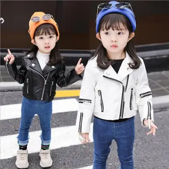 Korejski modni stil Pu usnje, usnjeni jopiči za baby dekle in fantje, otroci priložnostne dolg rokav vrhnjih plasti malčka vrhovi ws432 1