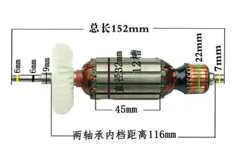 Kotni Brusilnik Zamenjava Električnega Motorja Rotor za Makita 9553/9554/9555NB/HN
