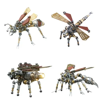 Kovinski Insektov Puzzle Model Komplet 3D DIY Mehansko Montažo igračo Obrti Modeli otroci darilo - Požara Letenje / Dragonfly / Ner / Termite