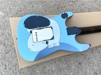 Kovinsko modra nalepka vzorec dvojno roll električna kitara zaprtih pickup brezplačna dostava 3