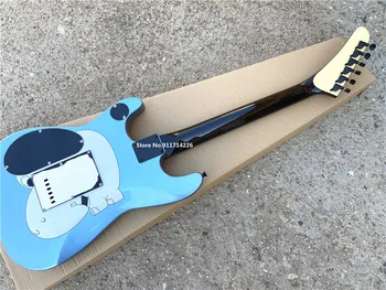 Kovinsko modra nalepka vzorec dvojno roll električna kitara zaprtih pickup brezplačna dostava 4
