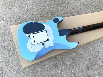 Kovinsko modra nalepka vzorec dvojno roll električna kitara zaprtih pickup brezplačna dostava 5
