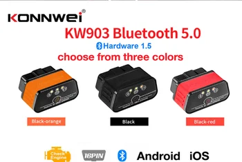 KW903 Vgate iCar Pro Bluetooth 5.0 OBDII BLE majhne Moči Podporo Apple, Android,Elm327 V1.5 Bluetooth, združljiva Brest 327
