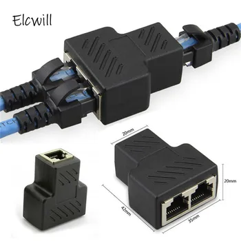 LAN priključek RJ45 Splitter Adapter 1 Do 2 Način Omrežja Ethernet Kabel Sockt Konektor Adapter za Prenosni RAČUNALNIK