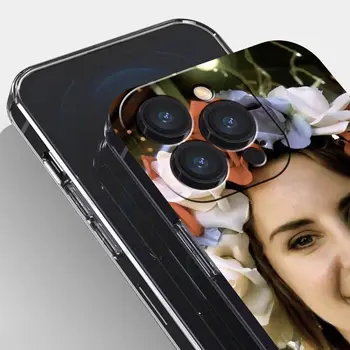 Lana Del Rey Prozorno Ohišje Za iPhone 13 11 12 Pro Max 12 13 Mini 7 8 MP 2020 XR XS X 6 6S Plus Silikonski Pokrovček Telefona 4