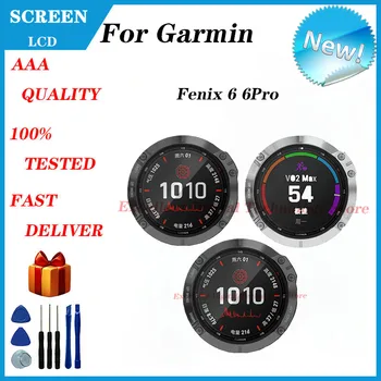 LCD Zaslon Za GARMIN Fenix6 Safir Fenix 6 Pro Sapphire Srebrna/Karbonsko Sivi zaslon LCD Šport Nadomestni deli