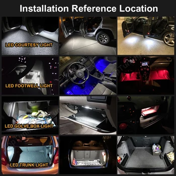 LED z Dovoljenjem Vrata Prtljažnik Footwell Škatle za Rokavice Luči luči Za Audi A1 A2 A3 A4 A5 A6 A7 A8 V3 V5 V7 TT B5 B6 B7 B8, Avto, Belo VW 1