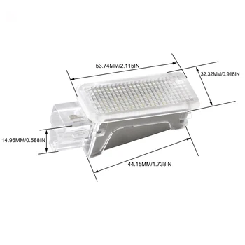 LED z Dovoljenjem Vrata Prtljažnik Footwell Škatle za Rokavice Luči luči Za Audi A1 A2 A3 A4 A5 A6 A7 A8 V3 V5 V7 TT B5 B6 B7 B8, Avto, Belo VW 4