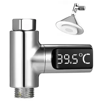 LED Zaslon Vodo Tuš Termometer Self-proizvodnjo Električne energije, Temperatura Vode Monitor Energy Smart Meter