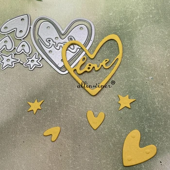 ljubezen srce okvir Kovinski Rezanje Umre Matrice Die Cut za DIY Scrapbooking Album Papir, Kartice Reliefi