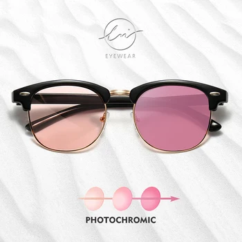 LM 2022 NOVO Polarizirana Photochromic Semi-Rimless sončna Očala Ženske/Moški UV400 Klasičnih Očal Candy barve sončna Očala gafas de sol